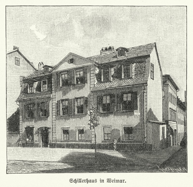 Haus des Dichters, Dramatikers und Philosophen Friedrich Schiller, Weimar, Deutschland von German School