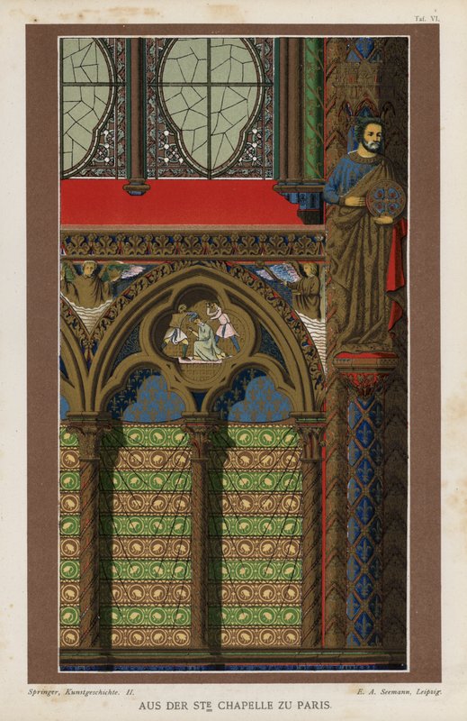Innendetail der Sainte-Chapelle, Paris, Frankreich von German School