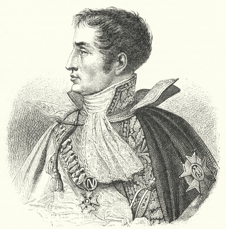 Joseph Bonaparte, König von Spanien als Joseph I. (Stich) von German School