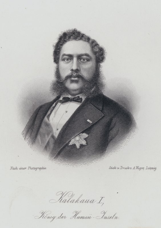 Kalakaua I., König der Hawaii-Inseln von German School