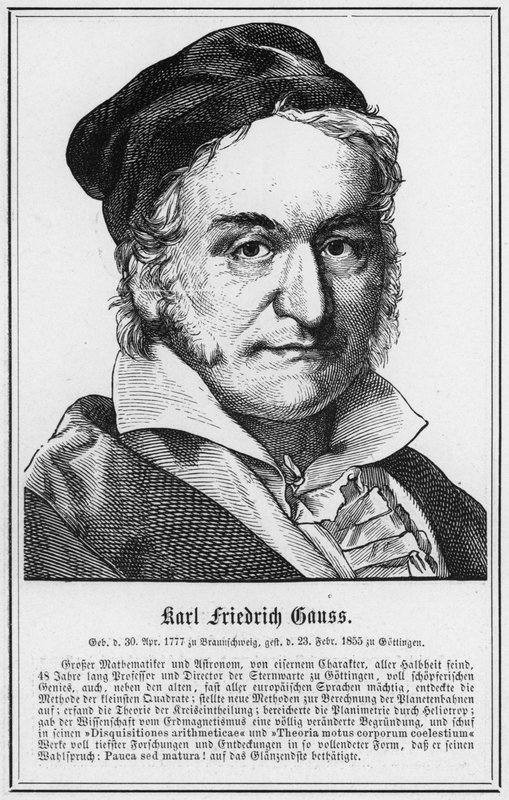 Carl Friedrich Gauß von German School