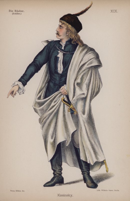 Kosinsky, aus Die Räuber von Friedrich Schiller von German School
