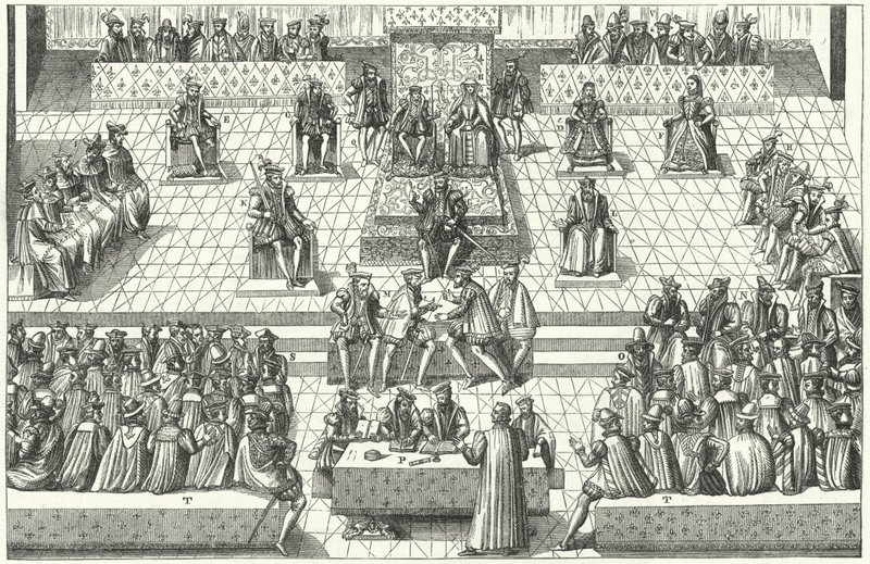 Treffen der französischen Generalstände in Orléans, Januar 1561 von German School