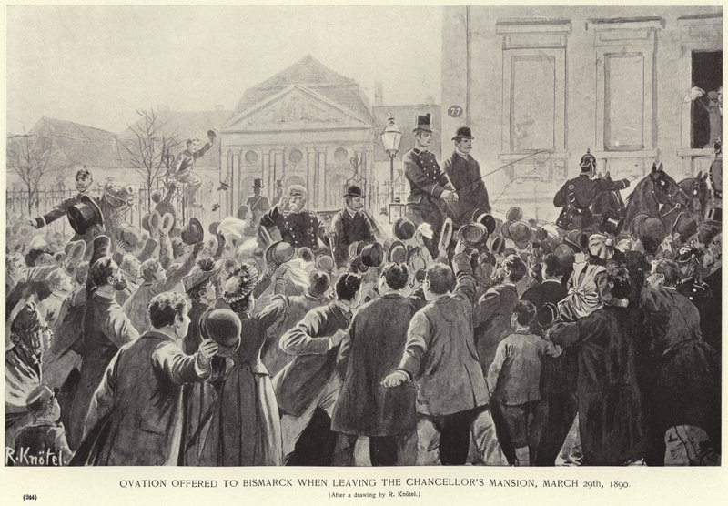 Ovationen für Otto von Bismarck beim Verlassen der Kanzlervilla von German School