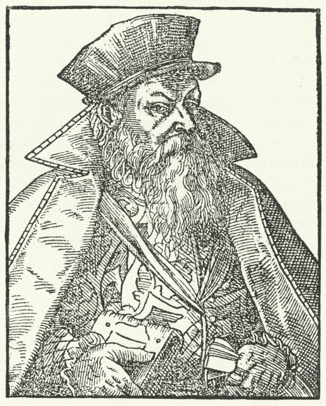 Philipp Nicodemus Frischlin, deutscher Dramatiker (Stich) von German School