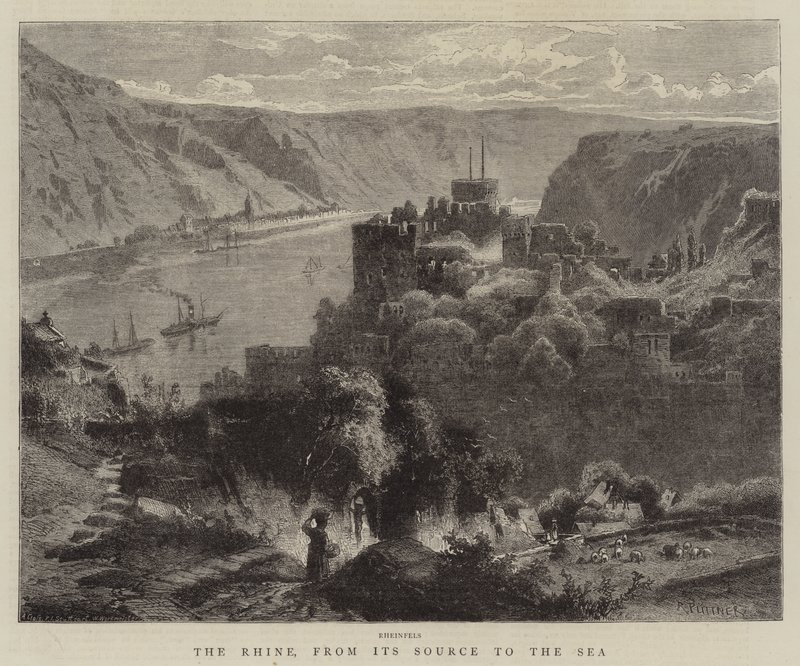 Der Rhein, von der Quelle bis zum Meer (Stich) von German School