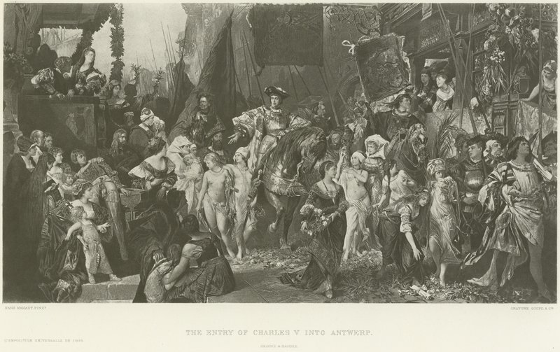 Der Einzug Karls V. in Antwerpen (Gravur) von German School