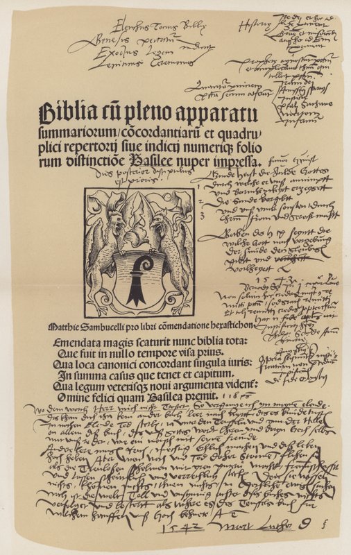 Titelseite aus Martin Luthers Bibel von German School