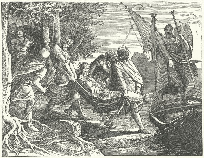 Waldemar II. von Dänemark wird von Heinrich I., Graf von Schwerin, gefangen genommen von German School