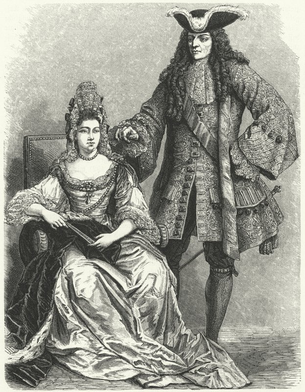 Wilhelm III. und Maria II., König und Königin von England (Gravur) von German School