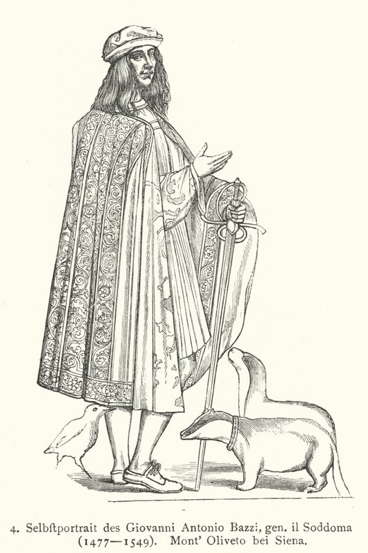 Selbstporträt des italienischen Renaissance-Künstlers Il Sodoma (Giovanni Antonio Bazzi) von Giovanni Antonio Bazzi (after) Sodoma