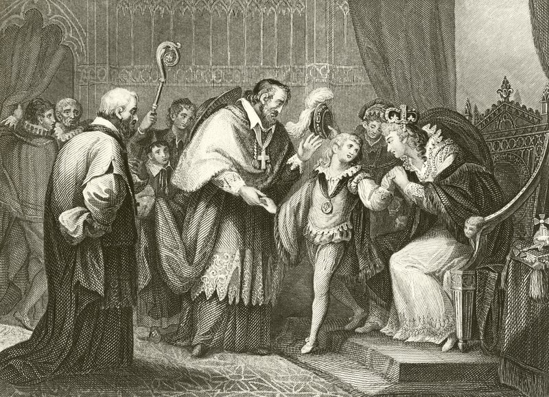 Edward, Herzog von York, verabschiedet sich von seiner Mutter von Giovanni Battista Cipriani