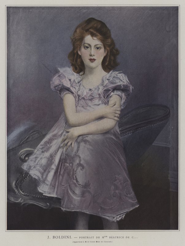 Porträt von Mademoiselle Beatrice de C... von Giovanni Boldini