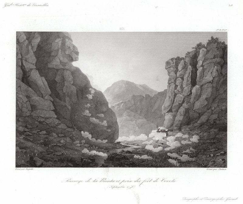 Überquerung der Brenta von Giuseppe Pietro Bagetti