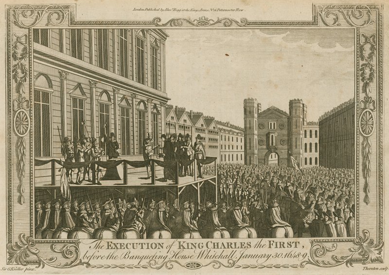 Die Hinrichtung von König Karl I. vor dem Banketthaus, Whitehall, 30. Januar 1649 von Godfrey Kneller