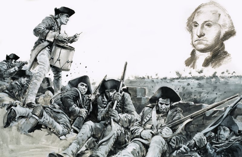 Ein Trommler schlägt eine Bitte um Verhandlung bei der Schlacht von Yorktown von Graham Coton