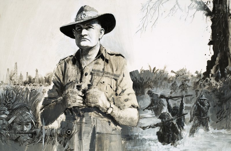 General Bill Slim, der den Sieg gegen die Japaner in Burma führte von Graham Coton