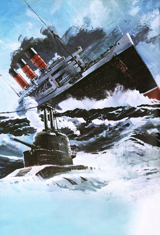 Liner und U-Boot von Graham Coton
