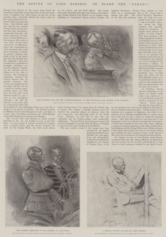 Die Rückkehr von Lord Roberts, an Bord der Canada von Gurnell Charles Jennis
