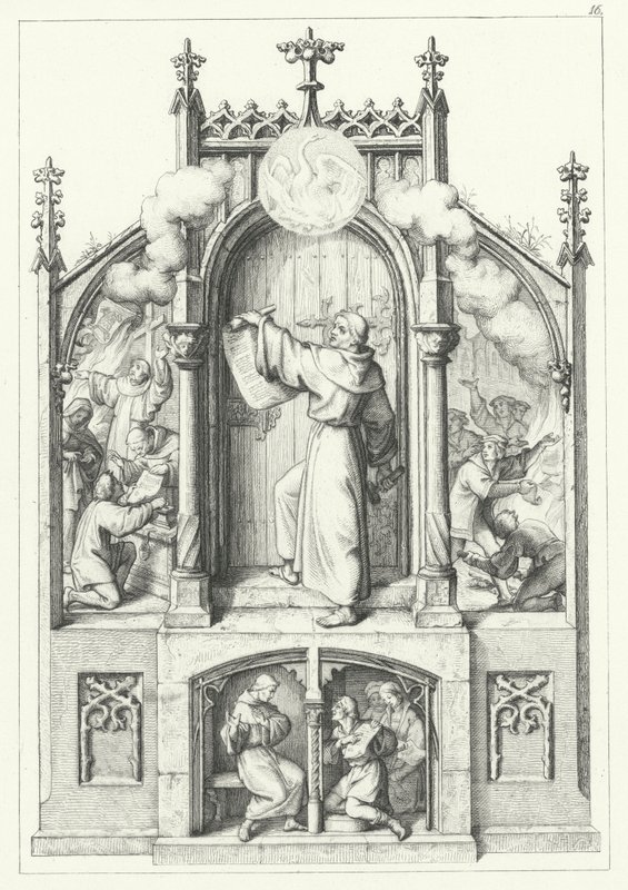 Vier Szenen aus dem Leben von Martin Luther (Stich) von Gustav Ferdinand Leopold Konig