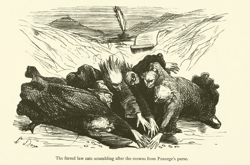 Illustration für die Werke von Rabelais von Gustave after Dore