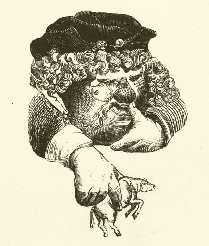 Illustration für die Werke von Rabelais von Gustave after Dore