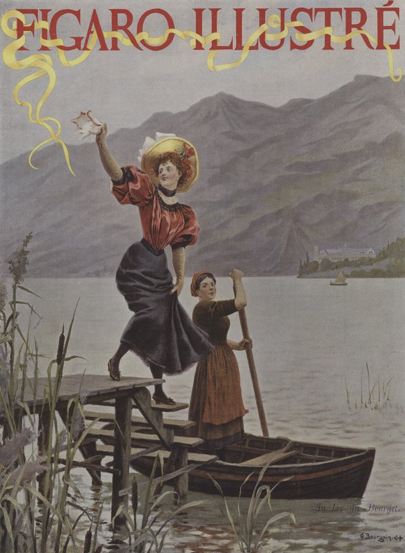 Am Lac du Bourget. Titelbild von Le Figaro Illustre, September 1895 von Gustave Bourgain