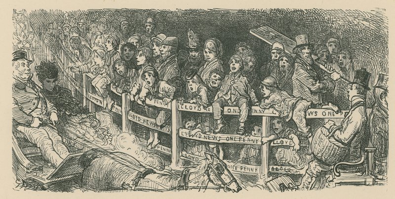 Menschenmengen beobachten Wagenrennen von Gustave Dore