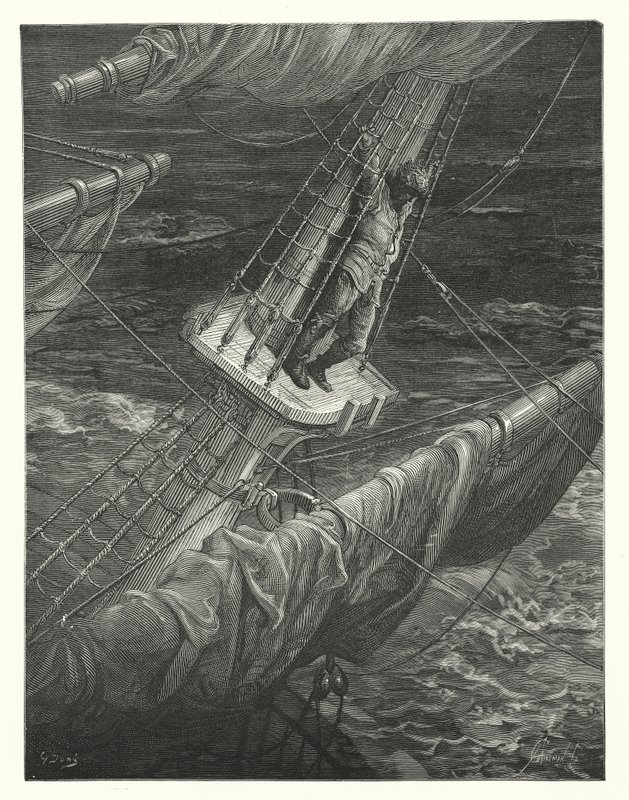 Gustave Doré Illustration für Coleridges Rime of the Ancient Mariner (Gravur) von Gustave Dore