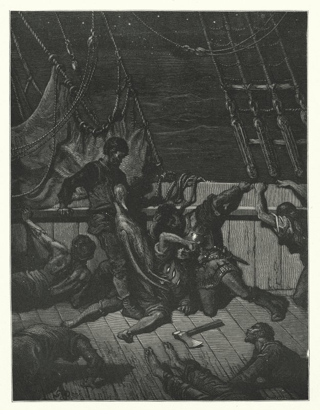 Gustave Doré Illustration für Coleridges Rime of the Ancient Mariner von Gustave Dore