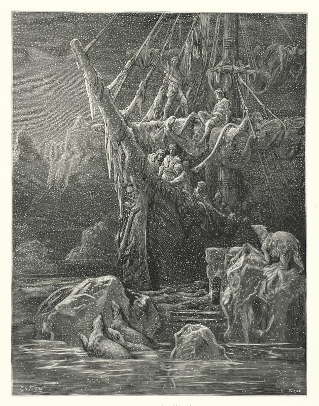 Gustave Doré Illustration für Coleridges Rime of the Ancient Mariner von Gustave Dore