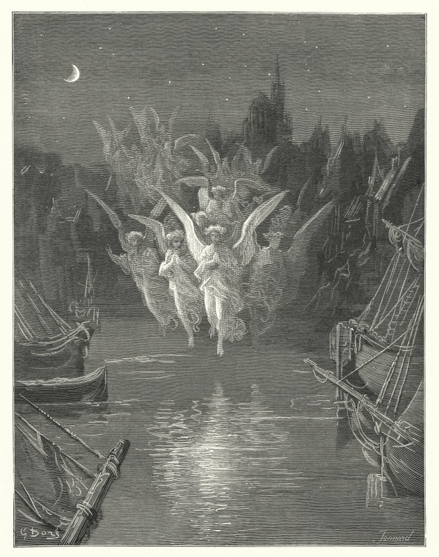 Gustave Doré Illustration für Coleridges Rime of the Ancient Mariner (Gravur) von Gustave Dore