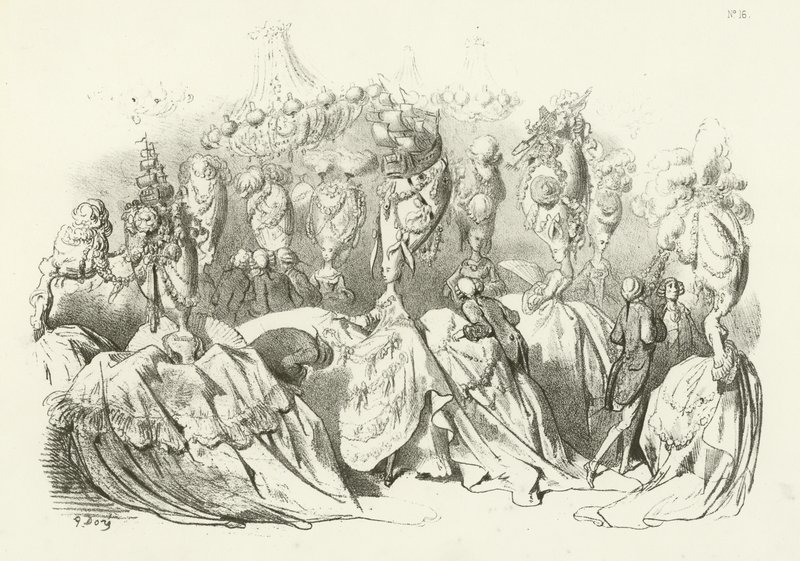 Kopfbedeckungen in der Regierungszeit von Ludwig XVI. von Gustave Dore