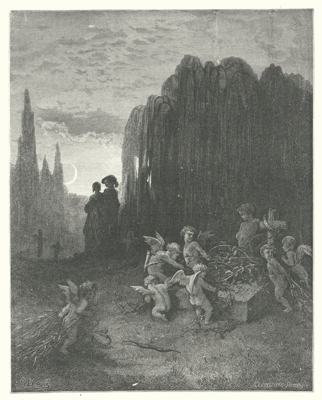 Die Fabeln von La Fontaine: Die junge Witwe von Gustave Dore