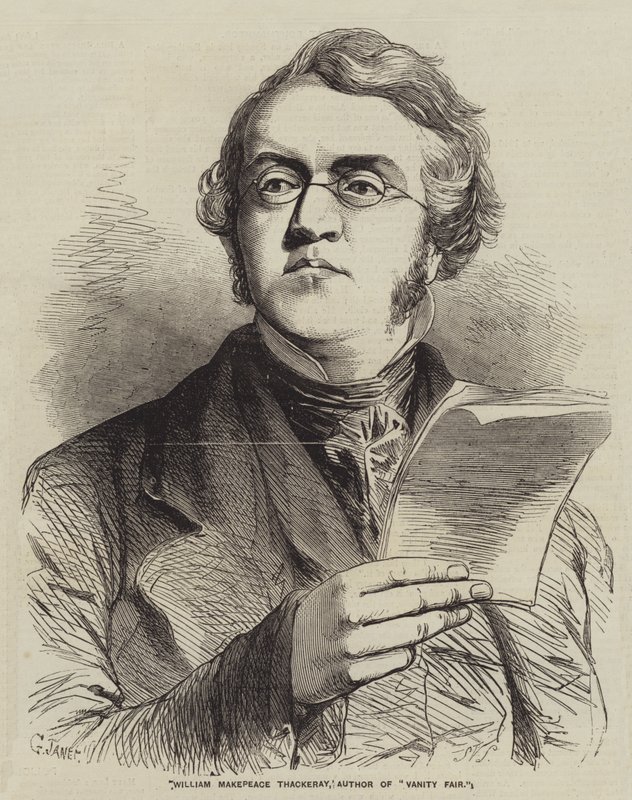 William Makepeace Thackeray, Autor von Jahrmarkt der Eitelkeit von Gustave Janet