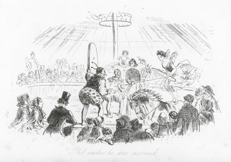 Londoner Straßen: Phil wünscht, er wäre verheiratet von Hablot Knight (1815 92) Browne