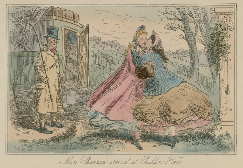 Miss Shannons Ankunft in Baldon Hall von Hablot Knight Browne