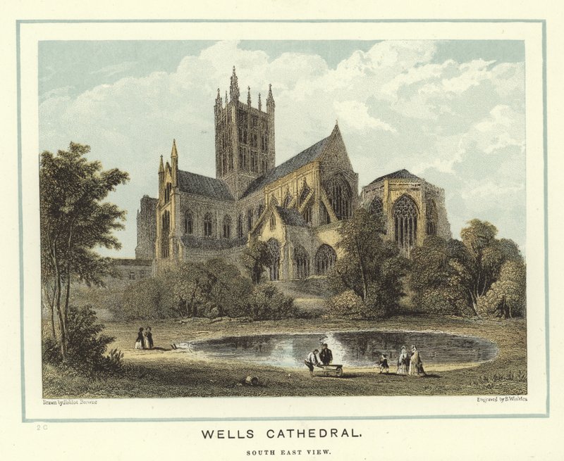 Kathedrale von Wells, Südostansicht von Hablot Knight Browne