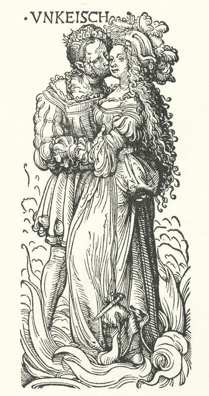 Wollust: eine der sieben Todsünden von Hans (after) Burgkmair