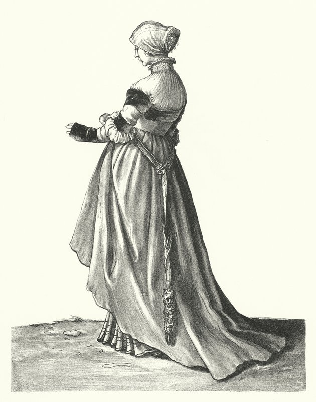 Kostüm einer Frau aus Basel von Hans (after) Holbein the Younger