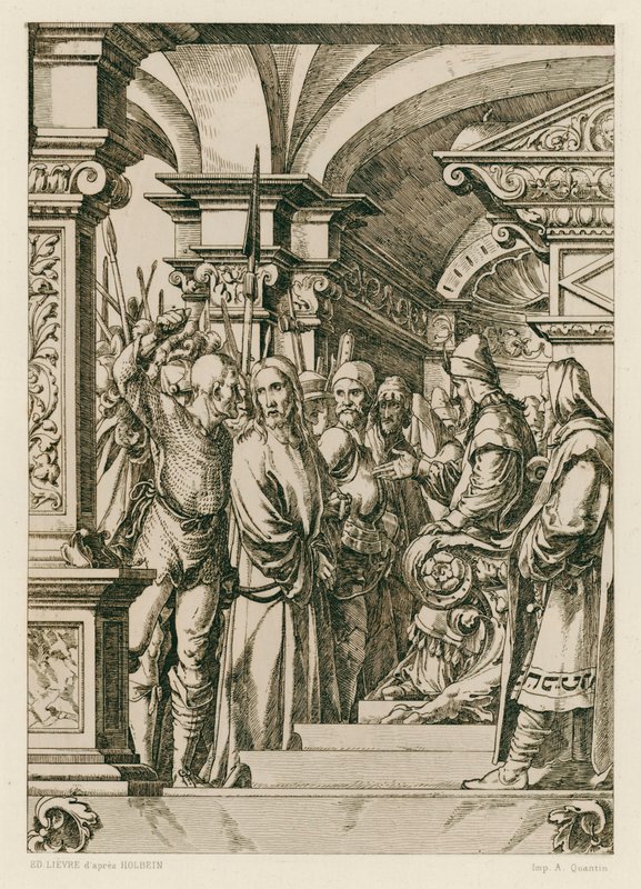 Jesus Christus vor Kaiphas von Hans (after) Holbein the Younger