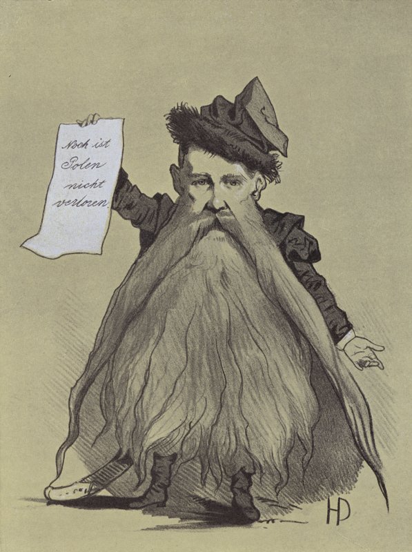 Karikatur des polnischen Patrioten Franciszek Smolka von Hans Canon
