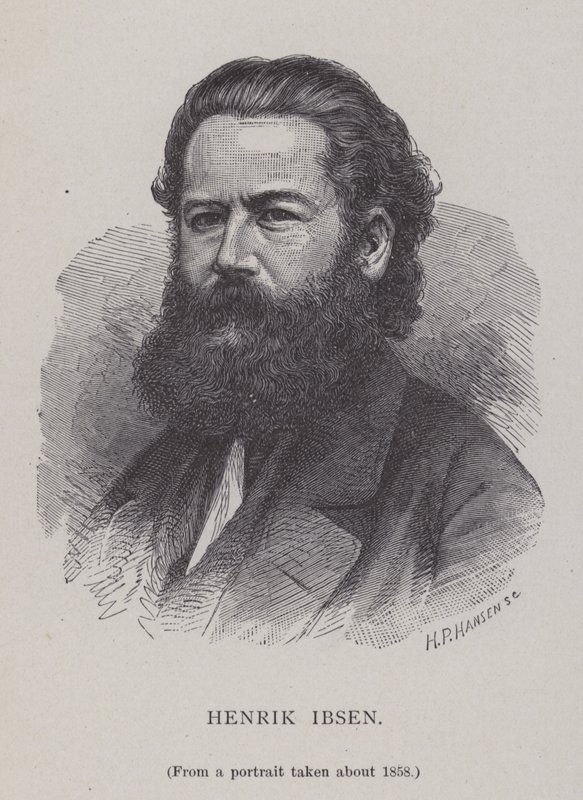 Henrik Ibsen, norwegischer Dramatiker, Theaterregisseur und Dichter von Hans Peter Hansen