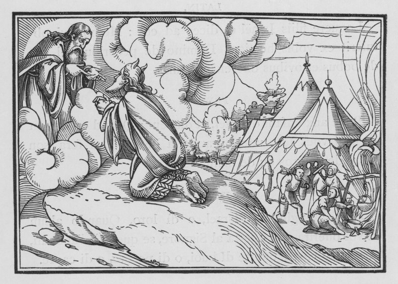 Mose weiht Aaron und seine Söhne, Levitikus VIII, 1-3 von Hans after Holbein the Younger
