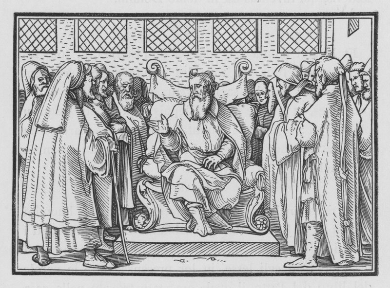 Das Geschlechtsregister von Adam an, 1 Chroniken IX, 1 von Hans after Holbein the Younger