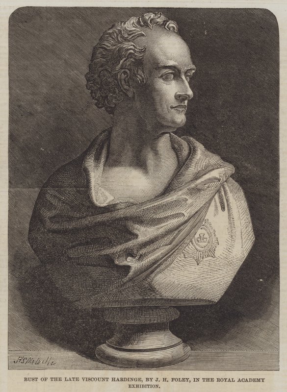 Büste des verstorbenen Viscount Hardinge, von J. H. Foley von Harden Sidney Melville