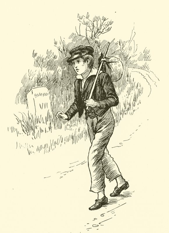 Oliver Twist, auf dem Weg nach London von Harold Copping