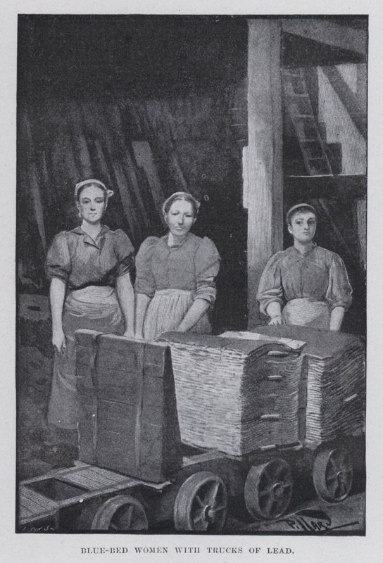 Blaubett-Frauen mit Bleiwagen von Harold Hume Piffard
