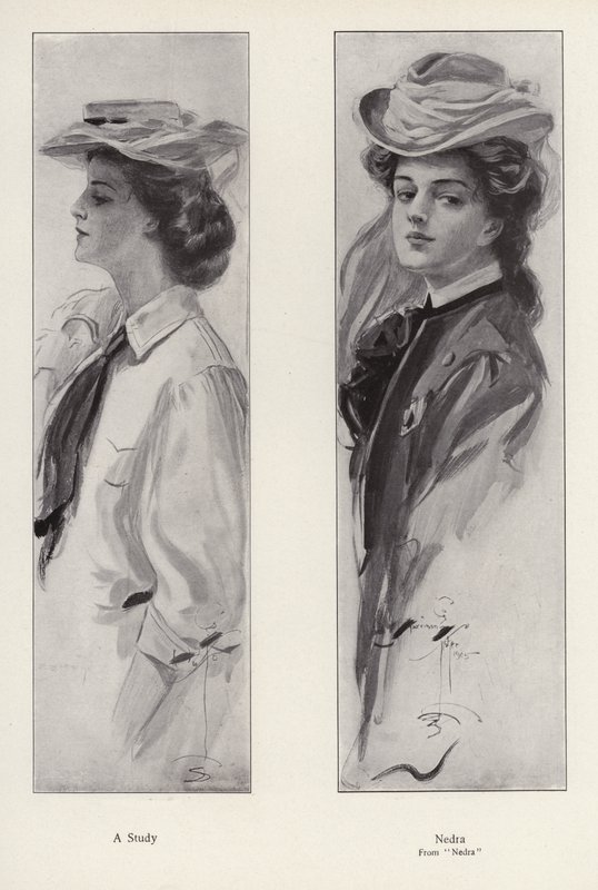 Die Figur Nedra aus dem Roman Nedra von George Barr McCutcheon von Harrison Fisher