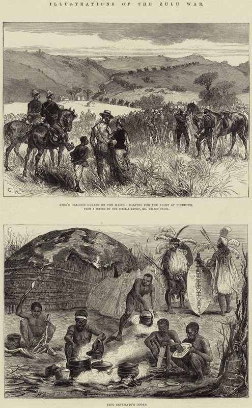 Illustrationen des Zulukrieges von Harry Furniss